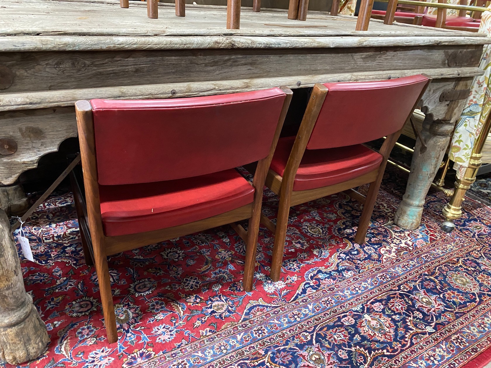 A set of ten 1950s teak dining chairs, possibly Mackintosh